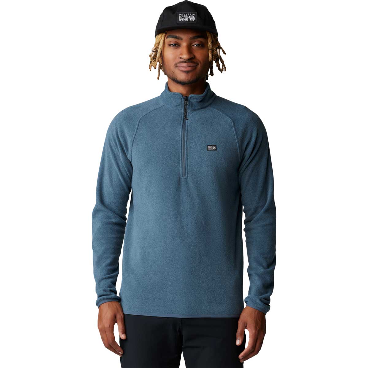 Mountain Hardwear Microchill 1/4 Zip Pullover Men's in Moon Blue Heather